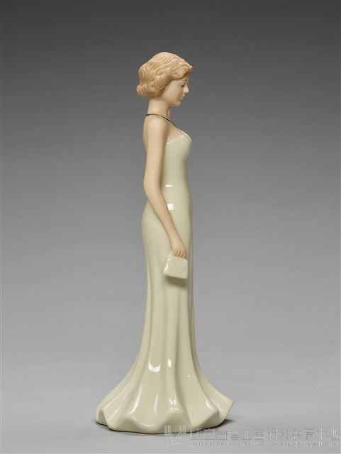 魚尾裙仕女持皮包藏品圖，第6張