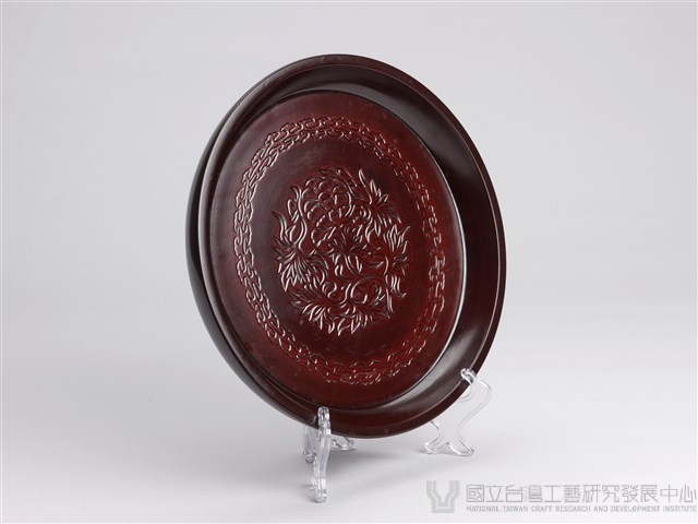 刻花圓漆盤藏品圖，第3張