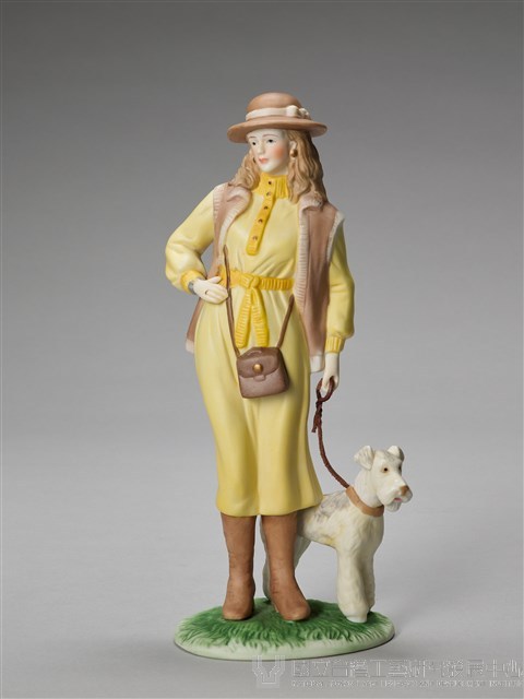 狩獵裝溜狗仕女藏品圖，第2張