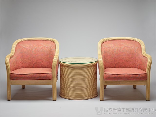 籐製單人扶手沙發椅組藏品圖，第1張