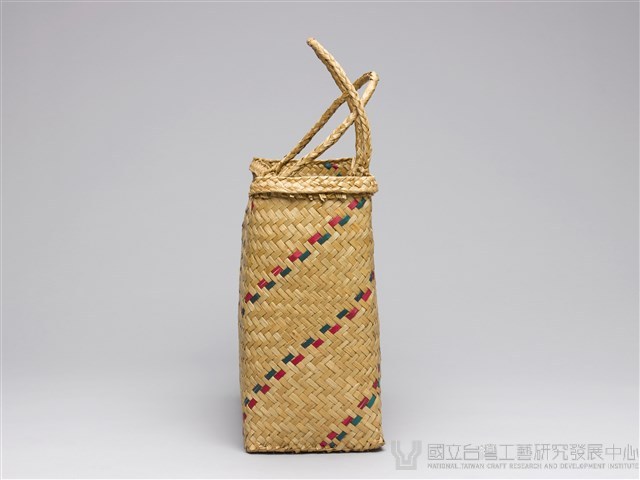 藺草提籃-四方提籃（有色、無扣鈕）藏品圖，第5張