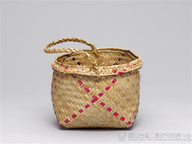 藺草提籃-圓型提籃(有色、中)藏品圖，第6張