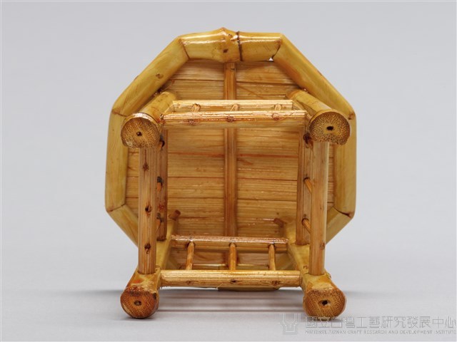 迷你竹家具－太師椅-八角矮桌藏品圖，第3張