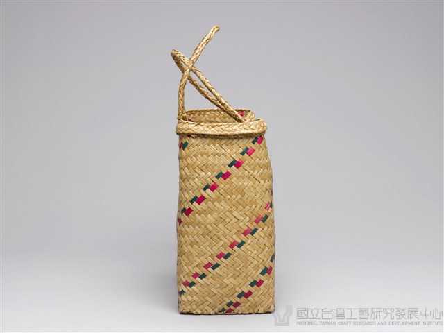 藺草提籃-四方提籃（有色、無扣鈕）藏品圖，第6張