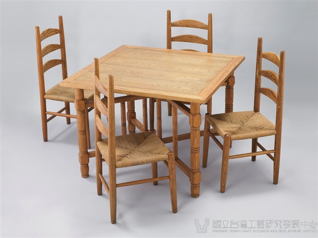 木製餐桌椅組藏品圖，第1張
