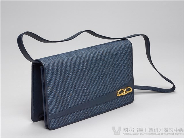馬尾毛手織女用肩背包-(藍色)藏品圖，第3張
