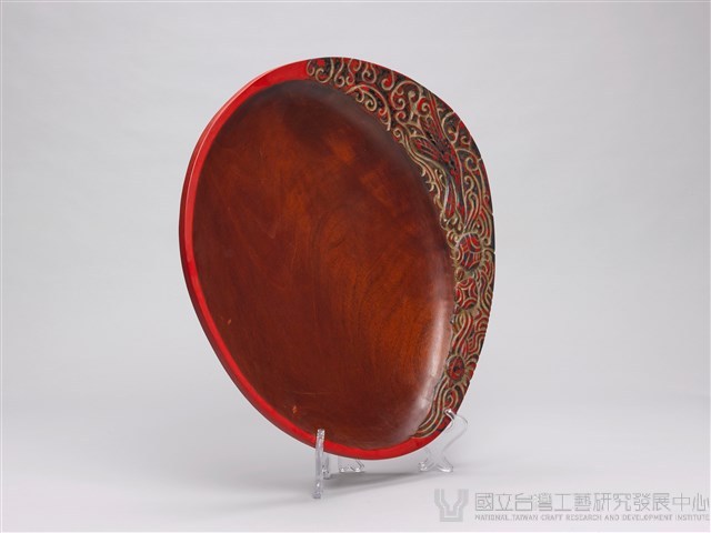 木雕漆盤藏品圖，第3張