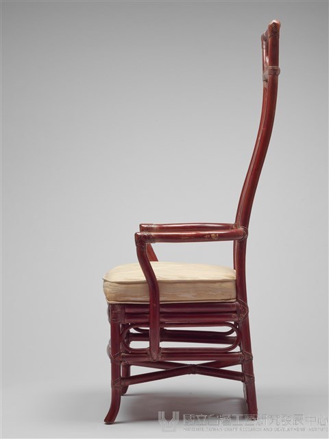 籐竹高背扶手椅藏品圖，第3張