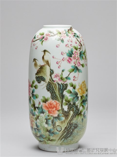 琺瑯彩花鳥紋燈籠瓶藏品圖，第2張