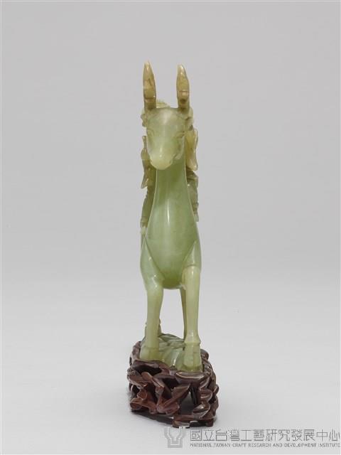 騎鹿童子石雕玉器藏品圖，第1張