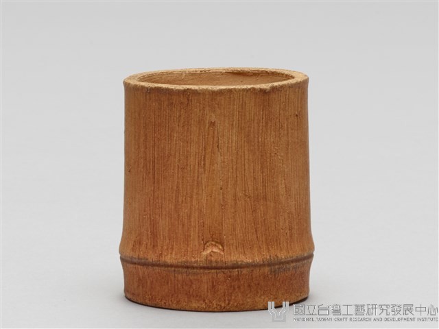 宜興陶仿竹茶具組-茶杯藏品圖，第2張
