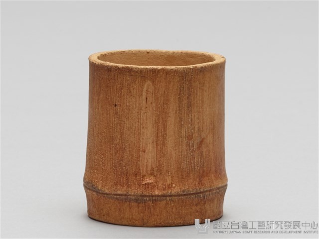宜興陶仿竹茶具組-茶杯藏品圖，第2張
