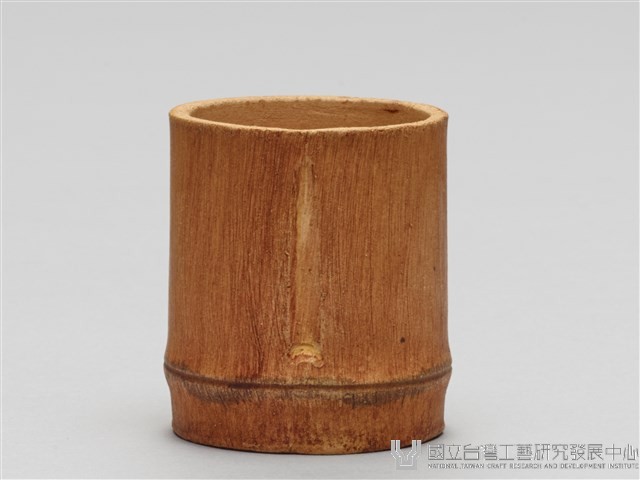宜興陶仿竹茶具組-茶杯藏品圖，第2張
