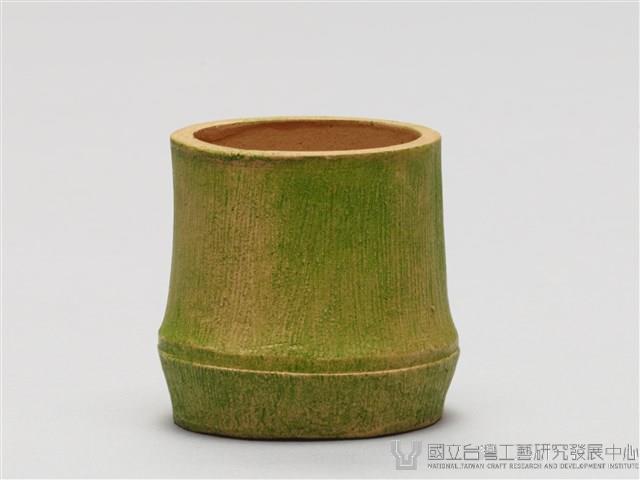宜興陶仿竹茶具組-茶杯藏品圖，第2張