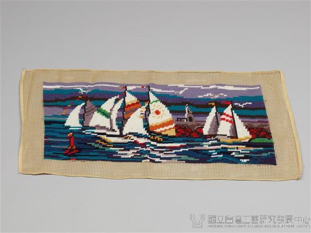 上海絨織墊(帆船)藏品圖，第1張