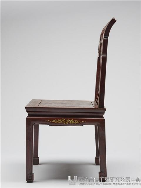 鑲龍吐珠鏍鈿古董家具-椅子（無扶手）藏品圖，第3張