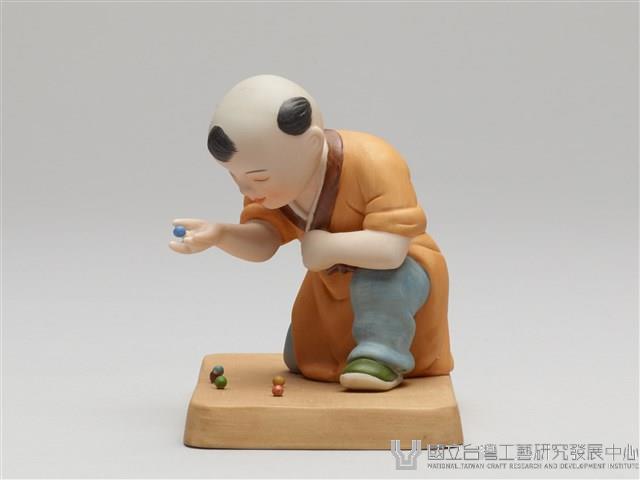 嬰戲陶偶(六之六)玩彈珠藏品圖，第2張