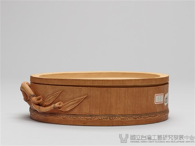 宜興陶仿竹茶具組-茶盤藏品圖，第3張