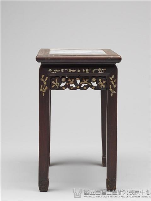 精雕螺鈿山水雲石茶几藏品圖，第3張