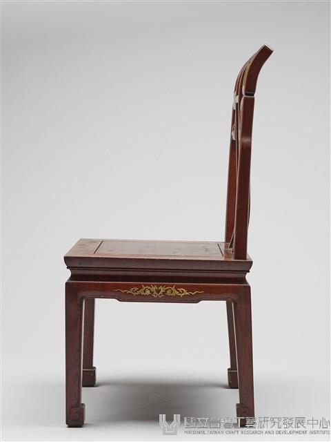鑲龍吐珠鏍鈿古董家具-椅子（無扶手）藏品圖，第3張