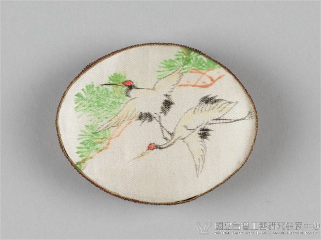 手繪首飾盒-小橢圓(松齡鶴壽)藏品圖，第4張