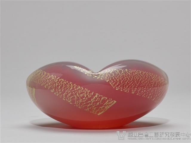 套金紅色琉璃煙灰缸藏品圖，第4張