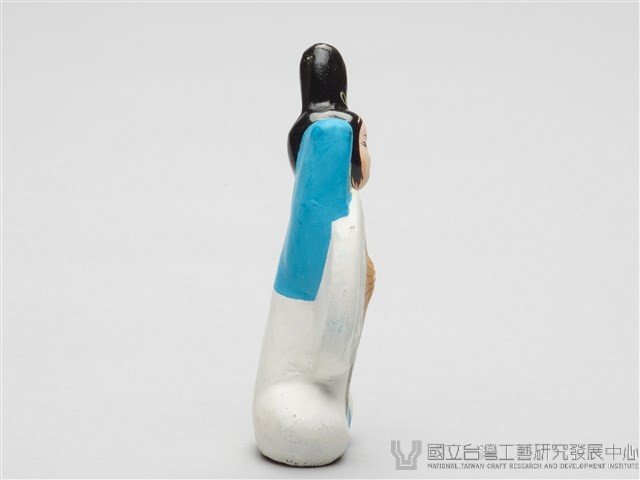 泥人張泥偶(一盒八個)-執扇仕女藏品圖，第4張