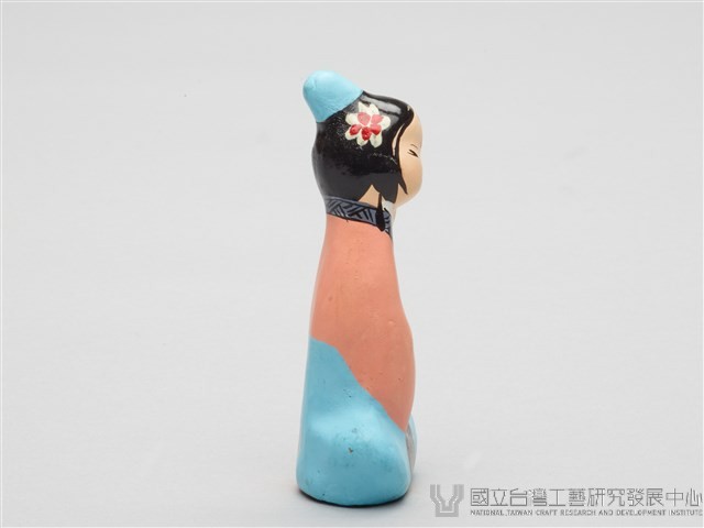 泥人張泥偶(一盒八個)-彈琵琶仕女藏品圖，第4張