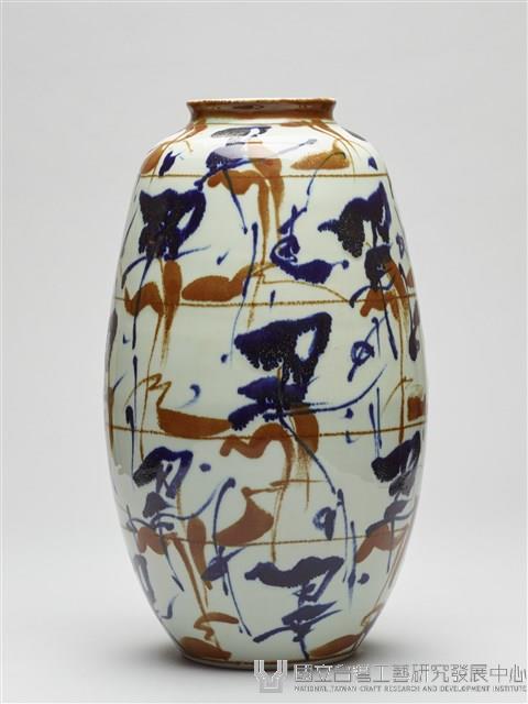青花褐釉簡筆彩繪瓶藏品圖，第3張