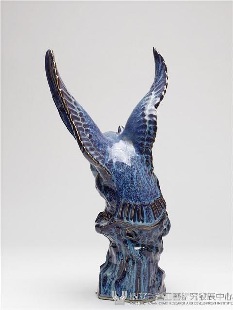 鈞釉貓頭鷹塑像藏品圖，第4張