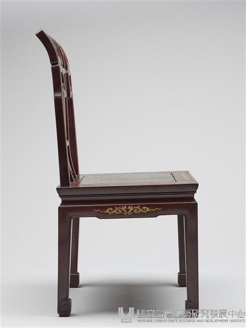 鑲龍吐珠鏍鈿古董家具-椅子（無扶手）藏品圖，第5張