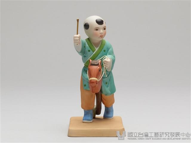 嬰戲陶偶(六之三)騎木馬藏品圖，第4張