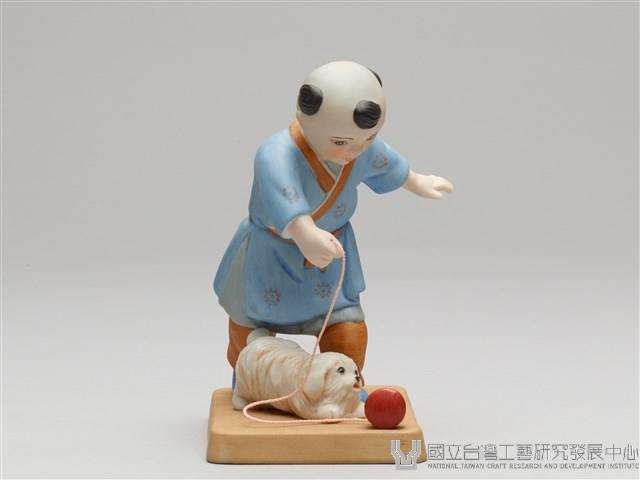 嬰戲陶偶(六之四)打陀螺藏品圖，第4張