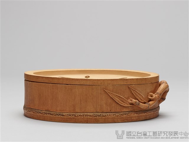 宜興陶仿竹茶具組-茶盤藏品圖，第5張
