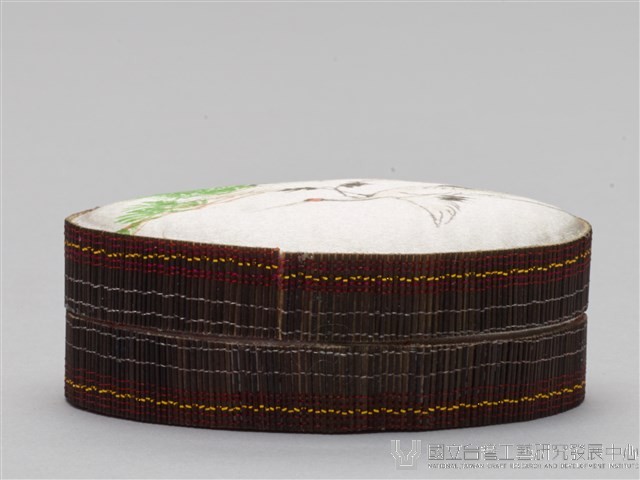 手繪首飾盒-小橢圓(松齡鶴壽)藏品圖，第3張