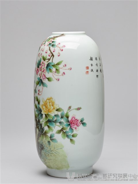琺瑯彩花鳥紋燈籠瓶藏品圖，第3張