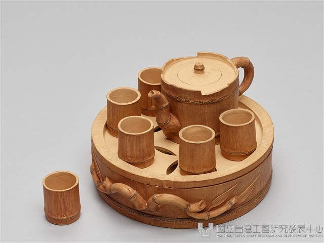宜興陶仿竹茶具組藏品圖，第1張