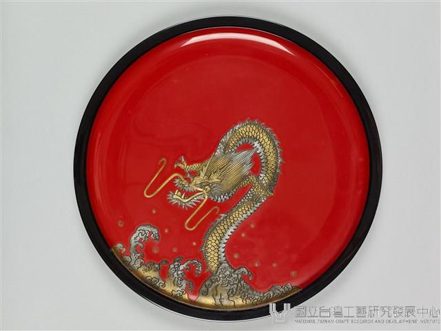 琉球漆器龍紋圓盤藏品圖，第1張