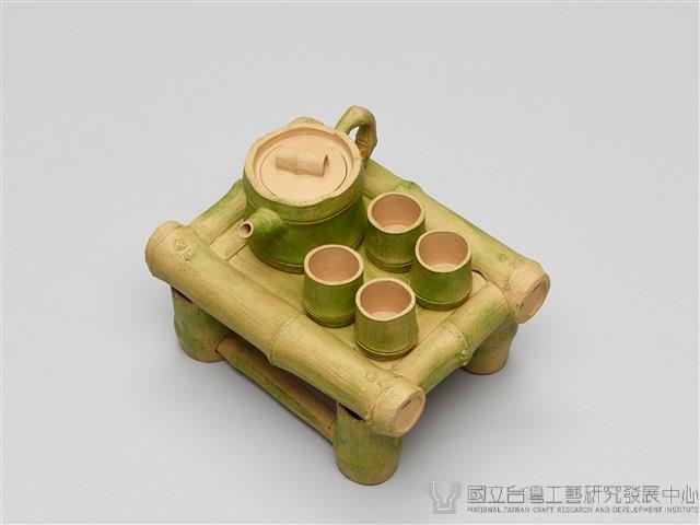 宜興陶仿竹茶具組藏品圖，第1張