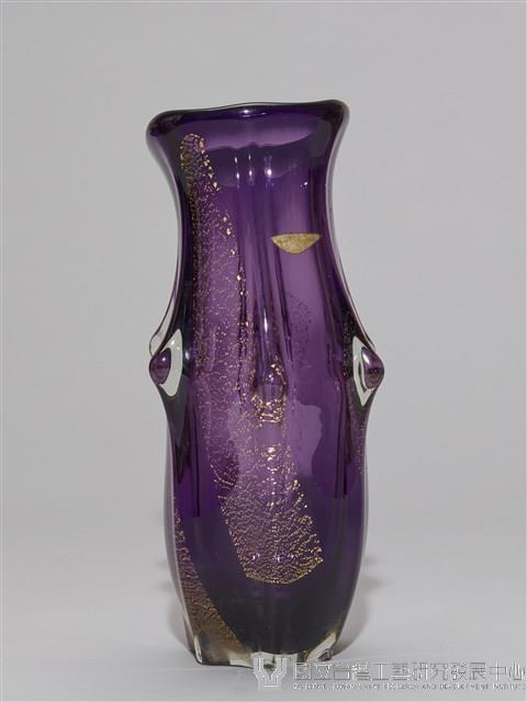 琉璃紫色琉璃花器藏品圖，第2張
