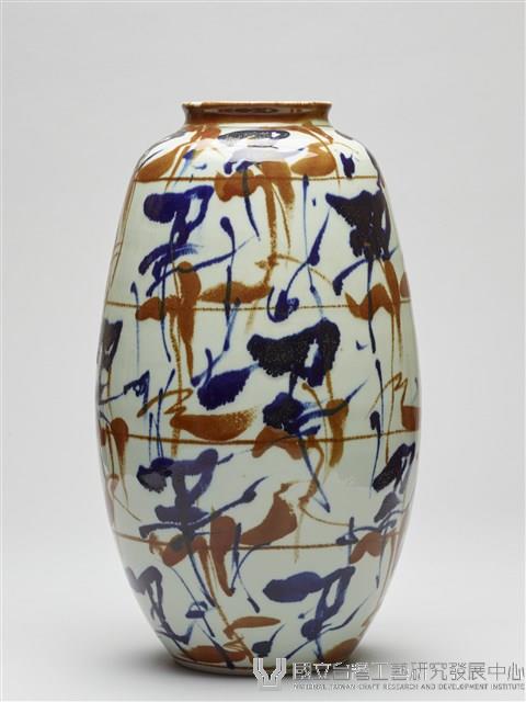 青花褐釉簡筆彩繪瓶藏品圖，第2張