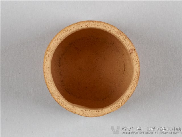 宜興陶仿竹茶具組-茶杯藏品圖，第3張