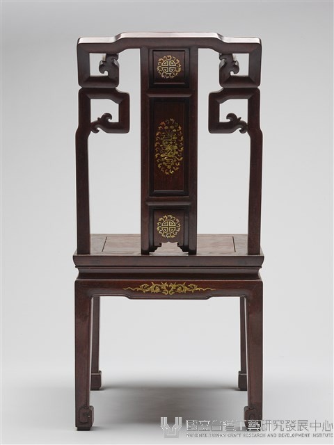 鑲龍吐珠鏍鈿古董家具-椅子（無扶手）藏品圖，第4張
