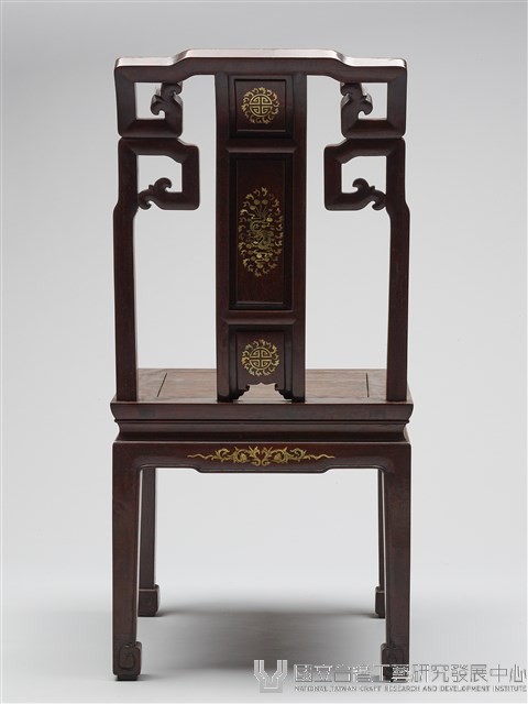鑲龍吐珠鏍鈿古董家具-椅子（無扶手）藏品圖，第4張