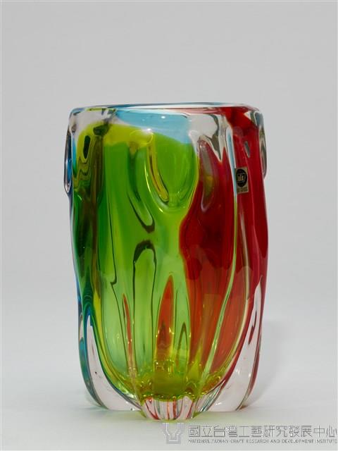 七彩琉璃花瓶藏品圖，第3張