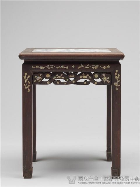 精雕螺鈿山水雲石茶几藏品圖，第4張