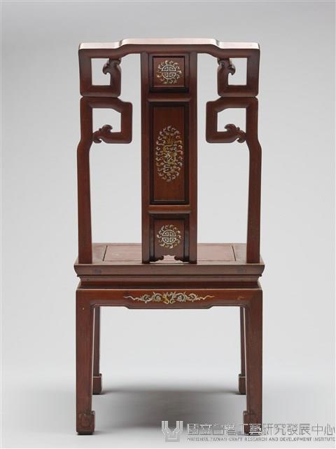 鑲龍吐珠鏍鈿古董家具-椅子（無扶手）藏品圖，第4張