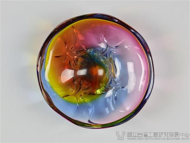 七彩琉璃圓盤藏品圖，第5張