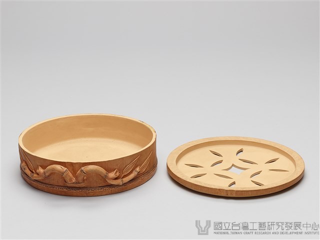 宜興陶仿竹茶具組-茶盤藏品圖，第6張