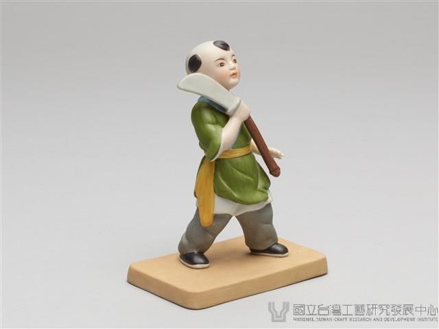 嬰戲陶偶(六之一)耍關刀藏品圖，第6張